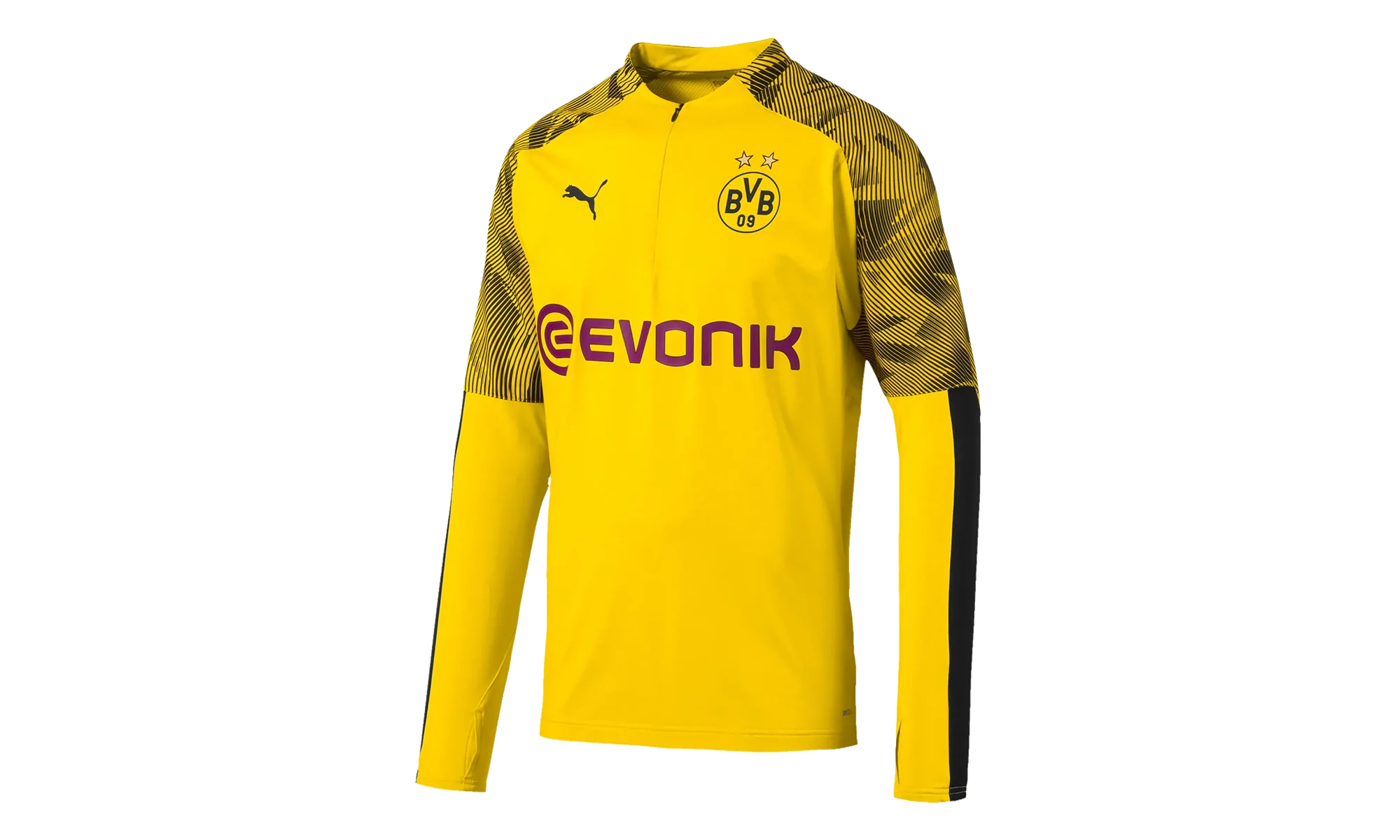 BVB 1/4 Zip Training Top "Cyber Yellow / Puma Black" 755764 01