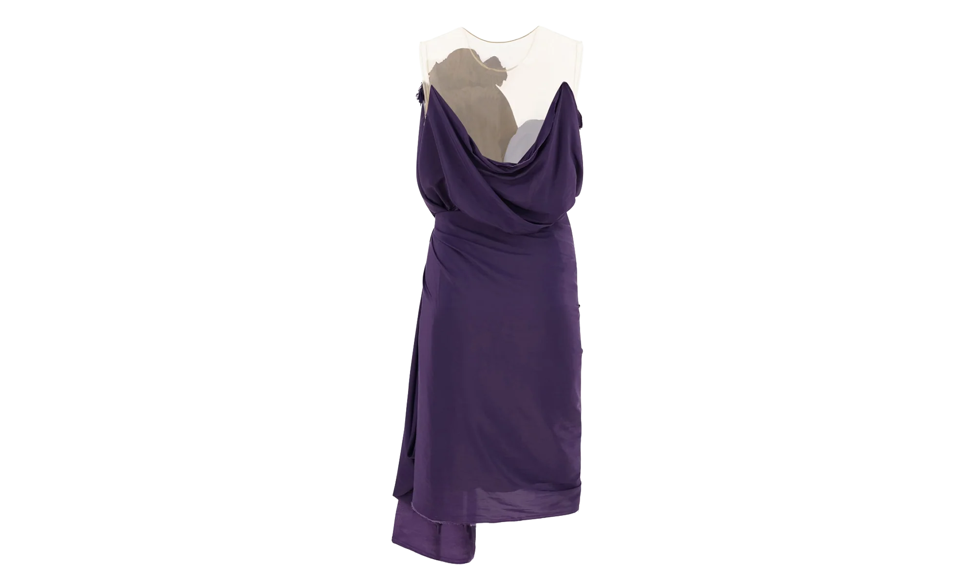 DRAPED MINI DRESS "RAISIN" RW DR0121 4778 E22 79
