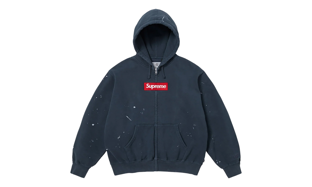 MM6 Maison Margiela Box Logo Zip Up Sweatshirt "SS26 - Navy" SU27170