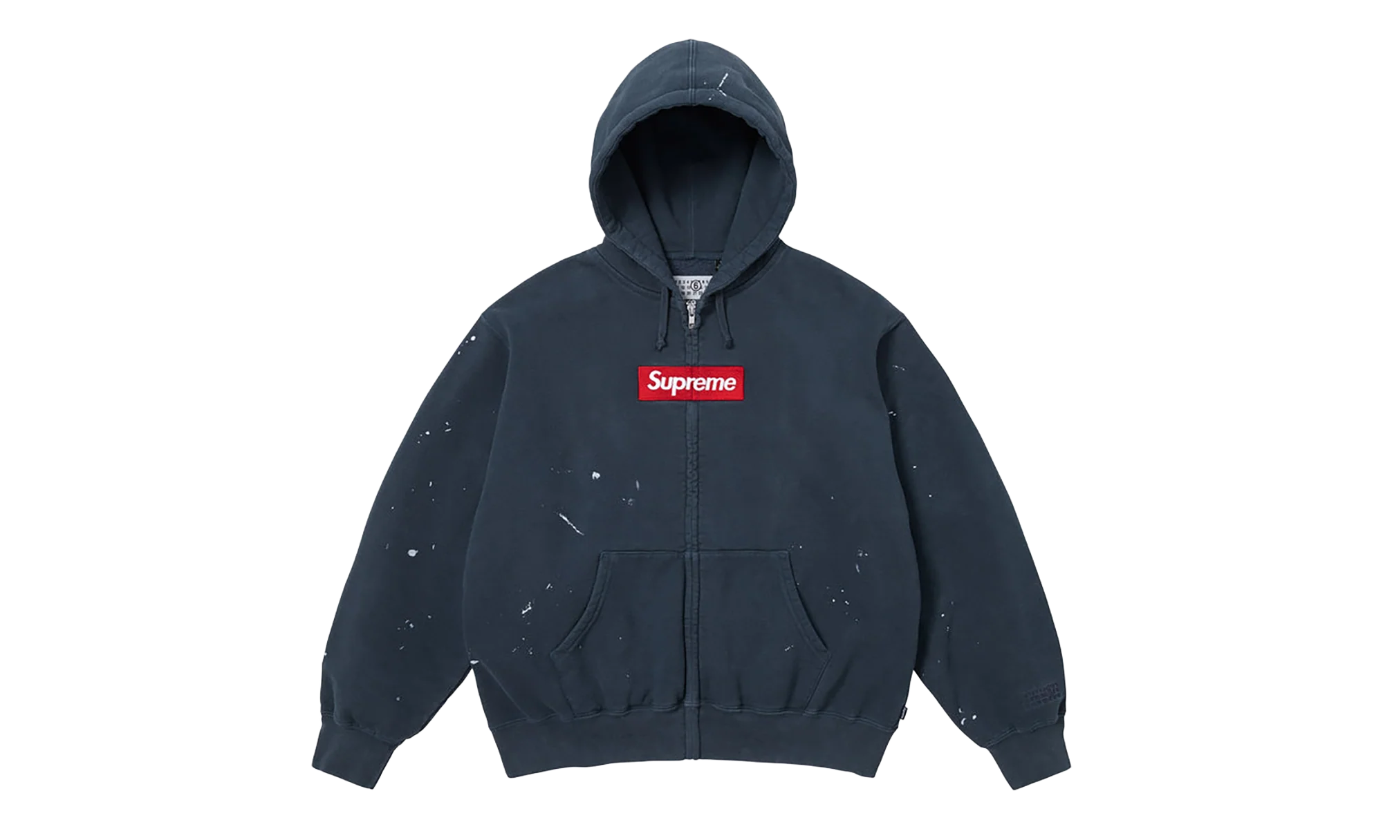 MM6 Maison Margiela Box Logo Zip Up Sweatshirt "SS26 - Navy" SU27170