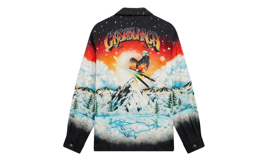 Cuban Collar Long-Sleeve Shirt "Ski Lake" M AW25 SH 006 06 EX SKI SKI
