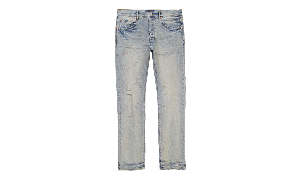 OIL REPAIR SLIM STRAIGHT SKINNY JEANS "Super Light Indigo" P011 SORS123