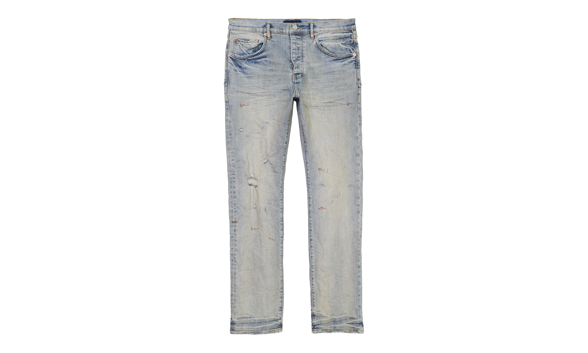 OIL REPAIR SLIM STRAIGHT SKINNY JEANS "Super Light Indigo" P011 SORS123