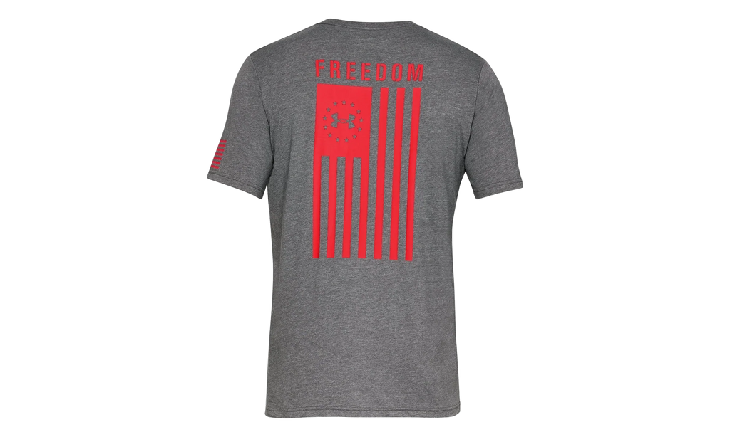 Freedom Flag T-Shirt "Charcoal Medium Heather / Red" 1333350 019