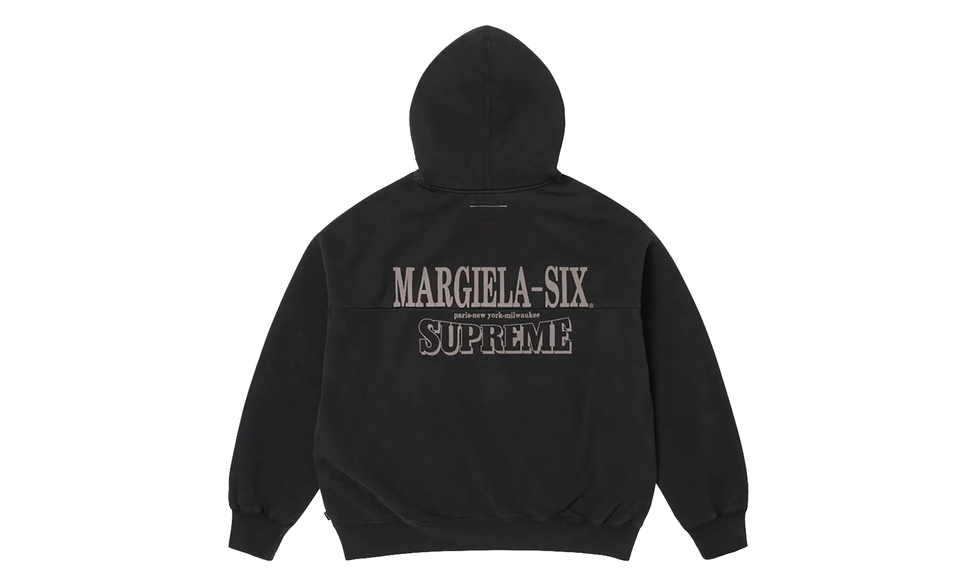 MM6 Maison Margiela Eagle Zip Up Hooded Sweatshirt "SS26 - Black" SU27173