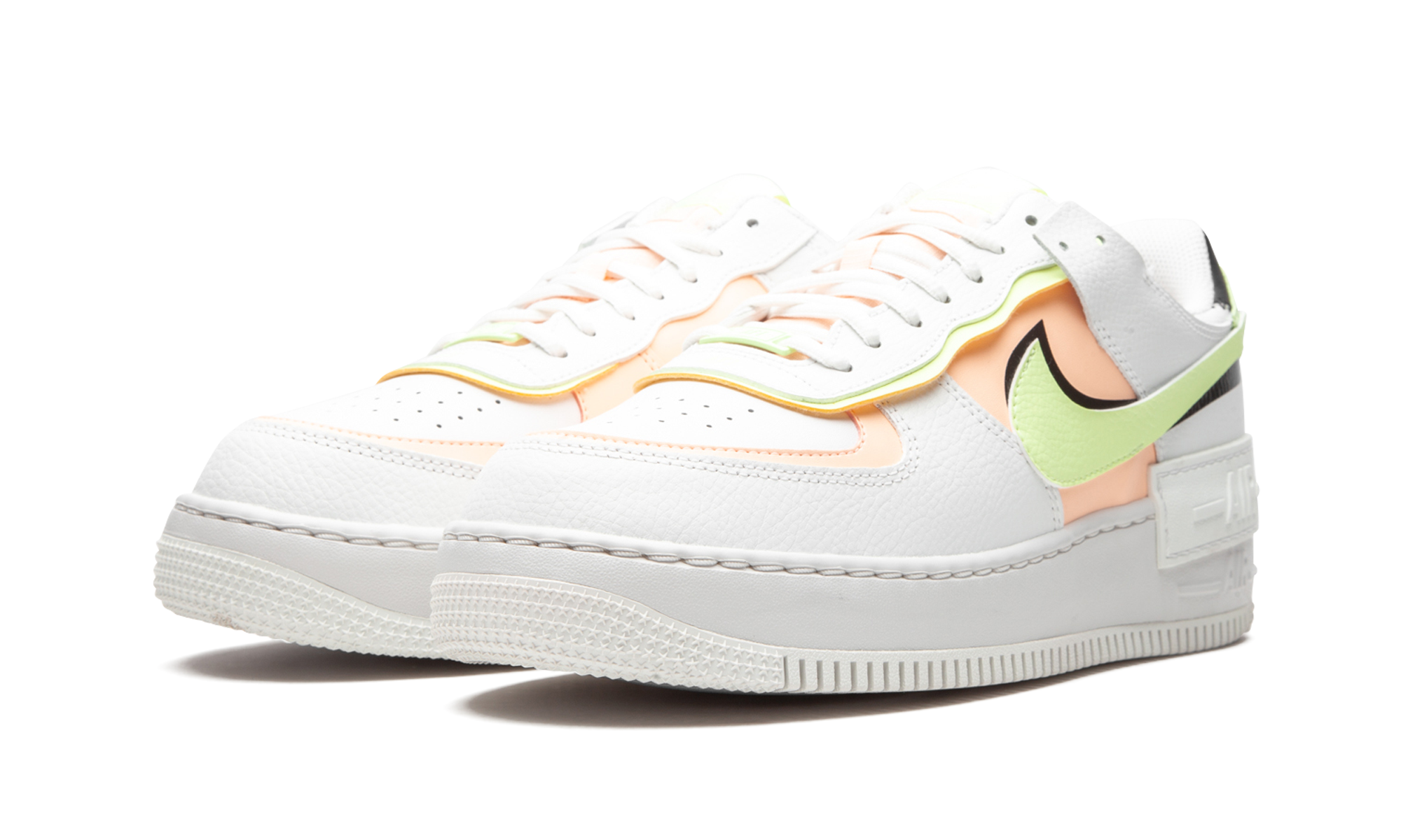 AIR FORCE 1 SHADO MNS WMNS"White/ Barely Volt/ Crimson Tint"