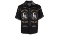 Zig Zag Rolling Paper Button Down Shirt "Black" SS22MSS012_Black