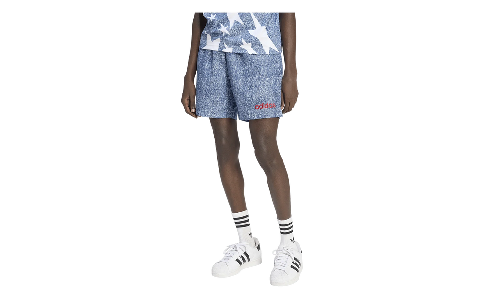 Denim Graphic Nylon Short "USA" KB2804