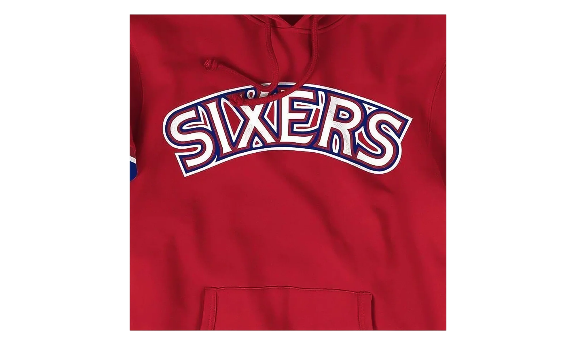 NBA French Terry Short Sleeve Hoodie "Philadelphia 76ers - Scarlet" FPHDMG18037 P76SCAR1