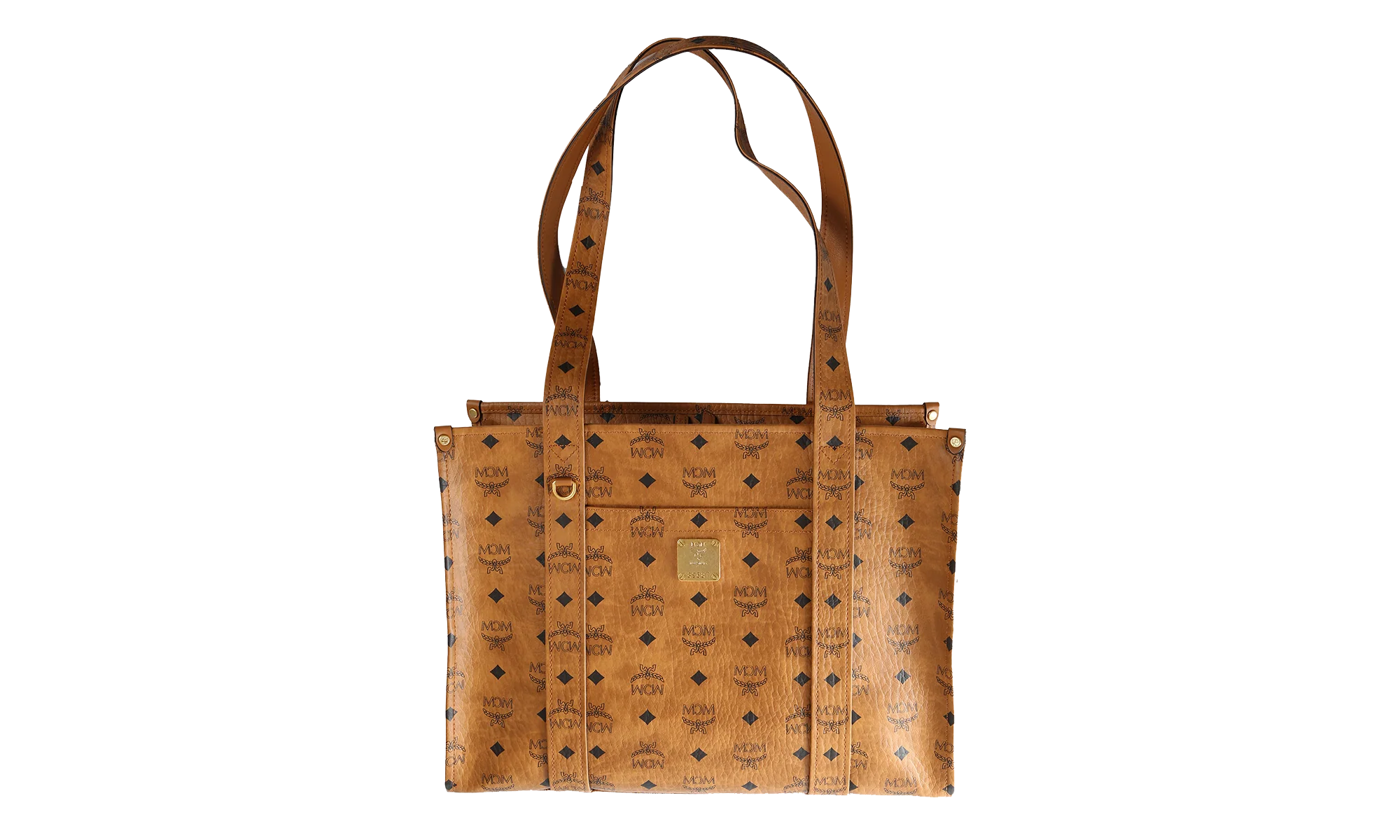 Large Aren Tote in Visetos "Cognac" MWTFATA02CO001