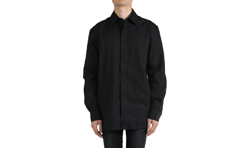 MA Bandana Linen Shirt "001 BLACK" AMSTOS1008