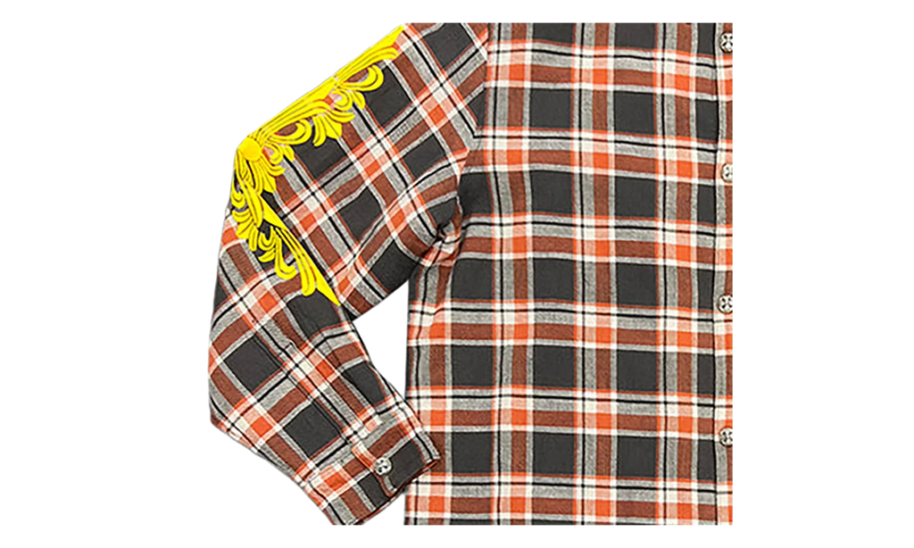 Flannel Jacket "Orange / Grey" CHRM0844