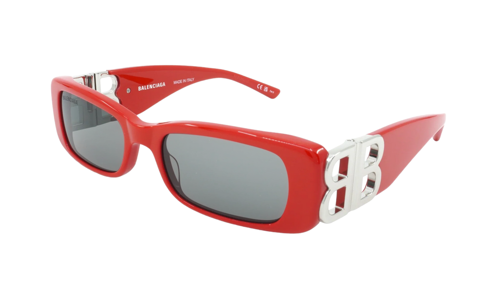 Rectangular Frame Sunglasses WMNS "Red / Silver" BB0096S 015