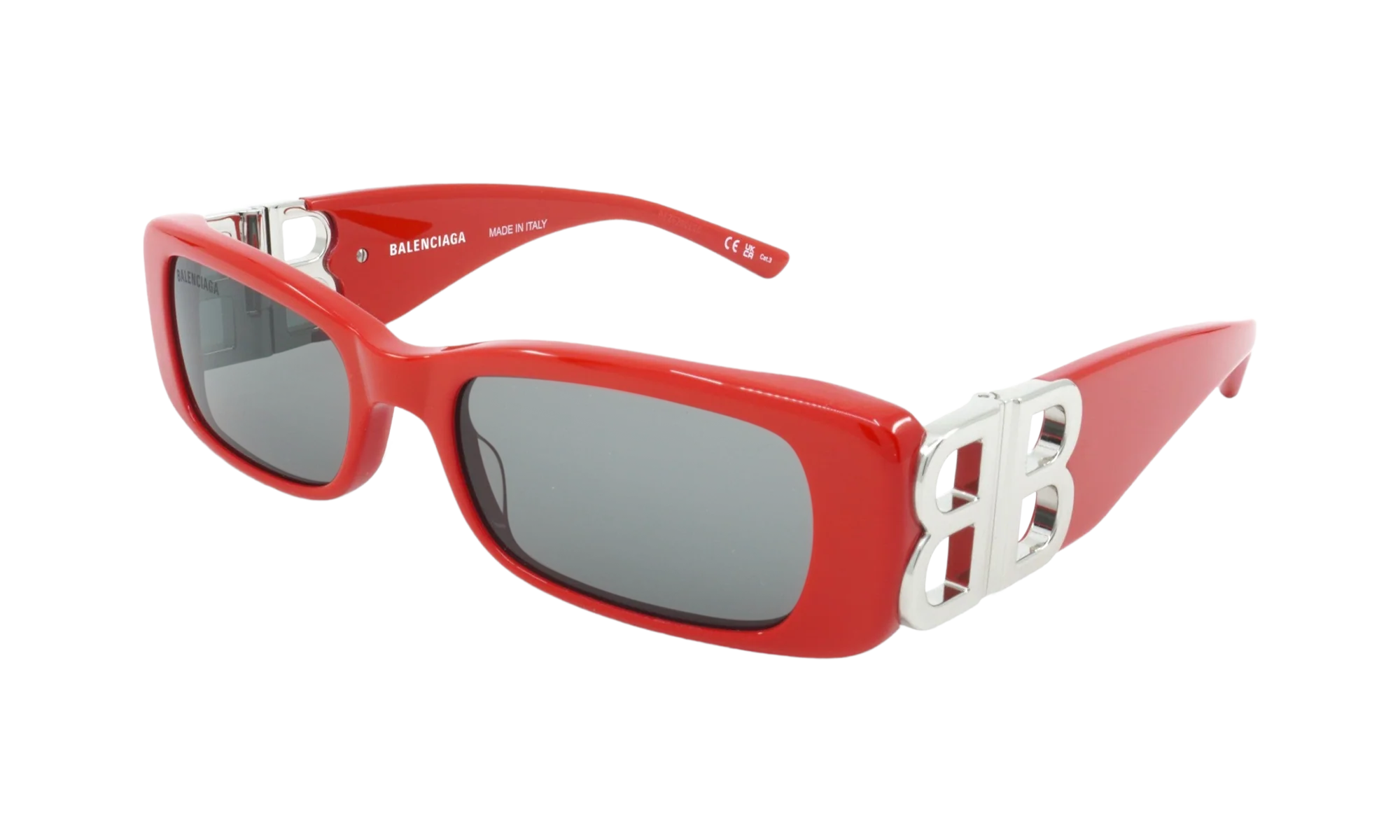 Rectangular Frame Sunglasses WMNS "Red / Silver" BB0096S 015