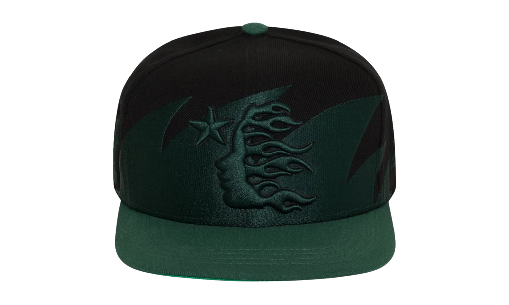 Sharkteeth Snapback Hat "Black / Green" HSR213