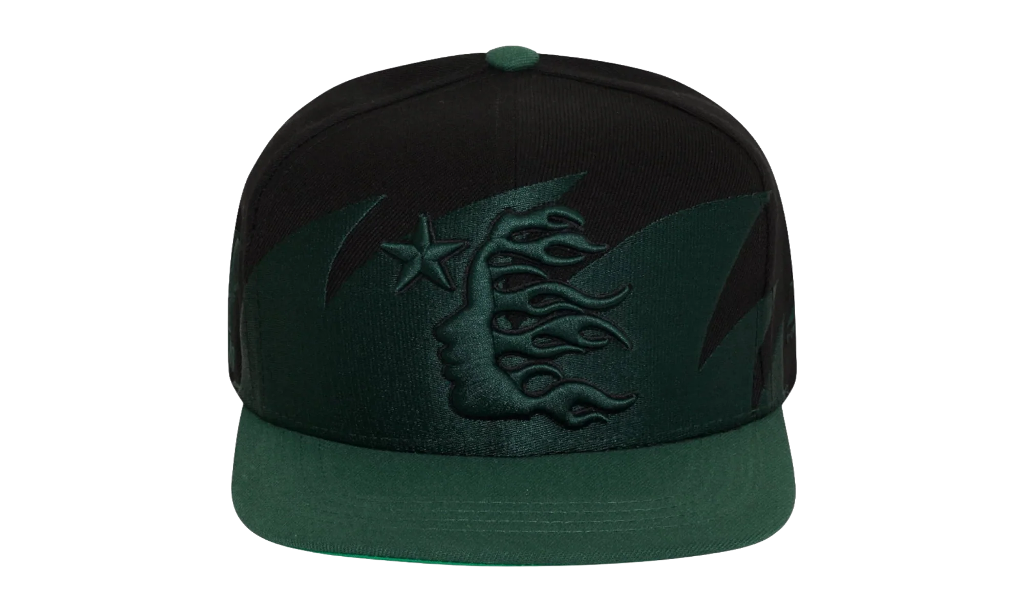 Sharkteeth Snapback Hat "Black / Green" HSR213