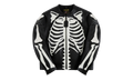 Bones Flat Leather Jacket "Black / White" BONES001