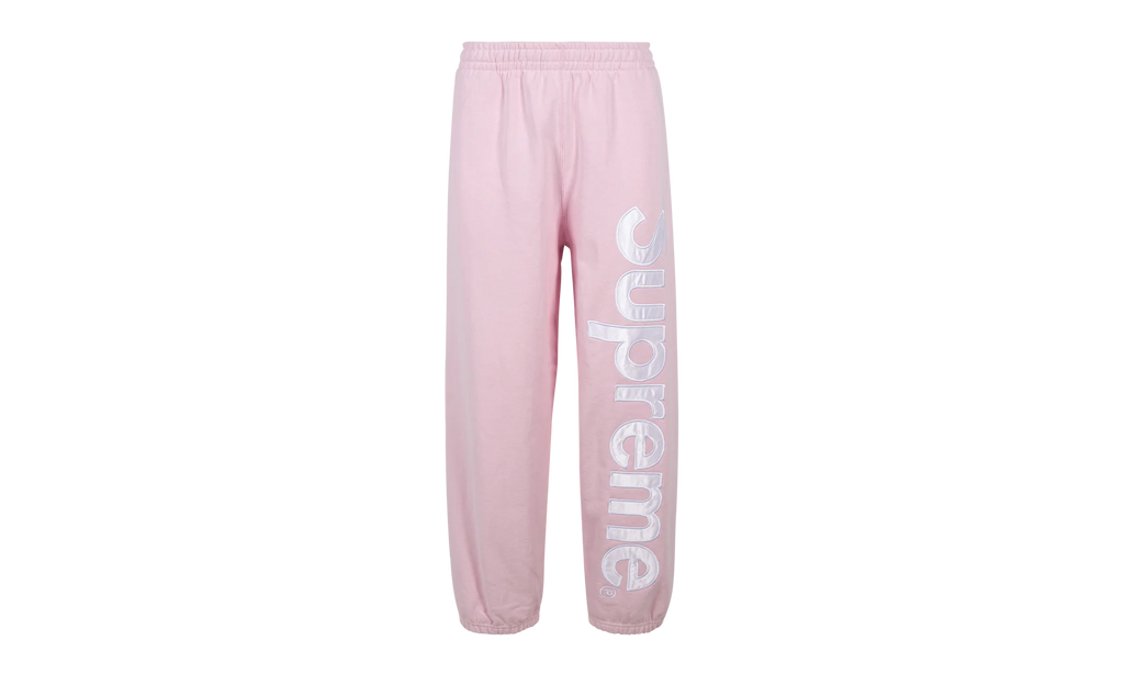 Satin Appliqué Sweatpant "FW23 - Light Pink" SU100084