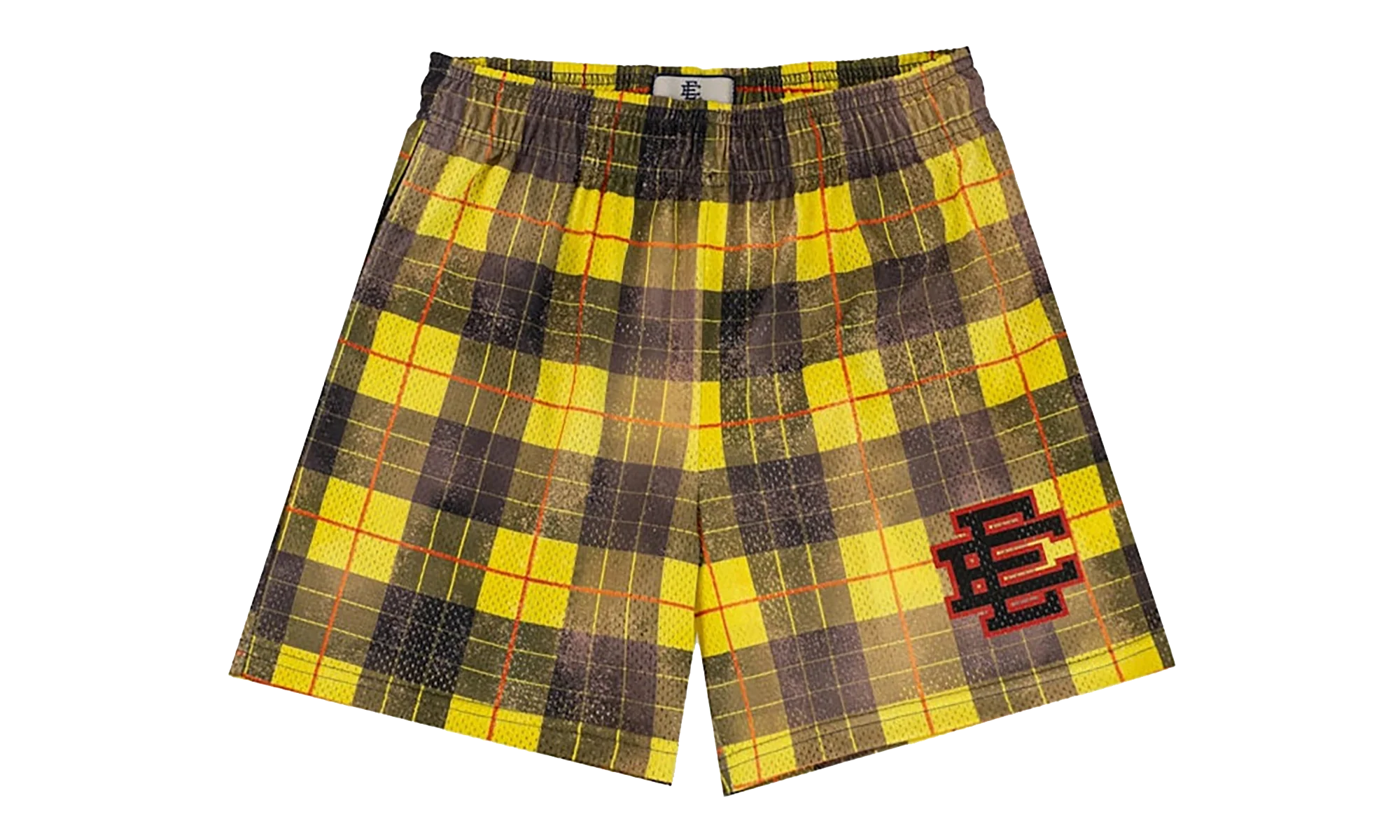 EE BASIC SHORT "SS24 - Yellow/Black Plaid" EE697