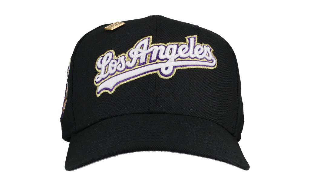 59FIFTY Los Angeles Dodgers "GLOWtani" Fitted Hat "Black / Gold / Purple" 123451301145