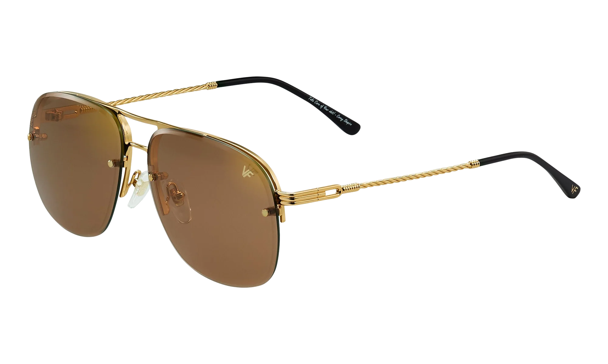 Snatch Bevel Rimless Drill Mount 18KT "Yellow Gold / Brown Flash Gold" DMSN2 0002 48C4