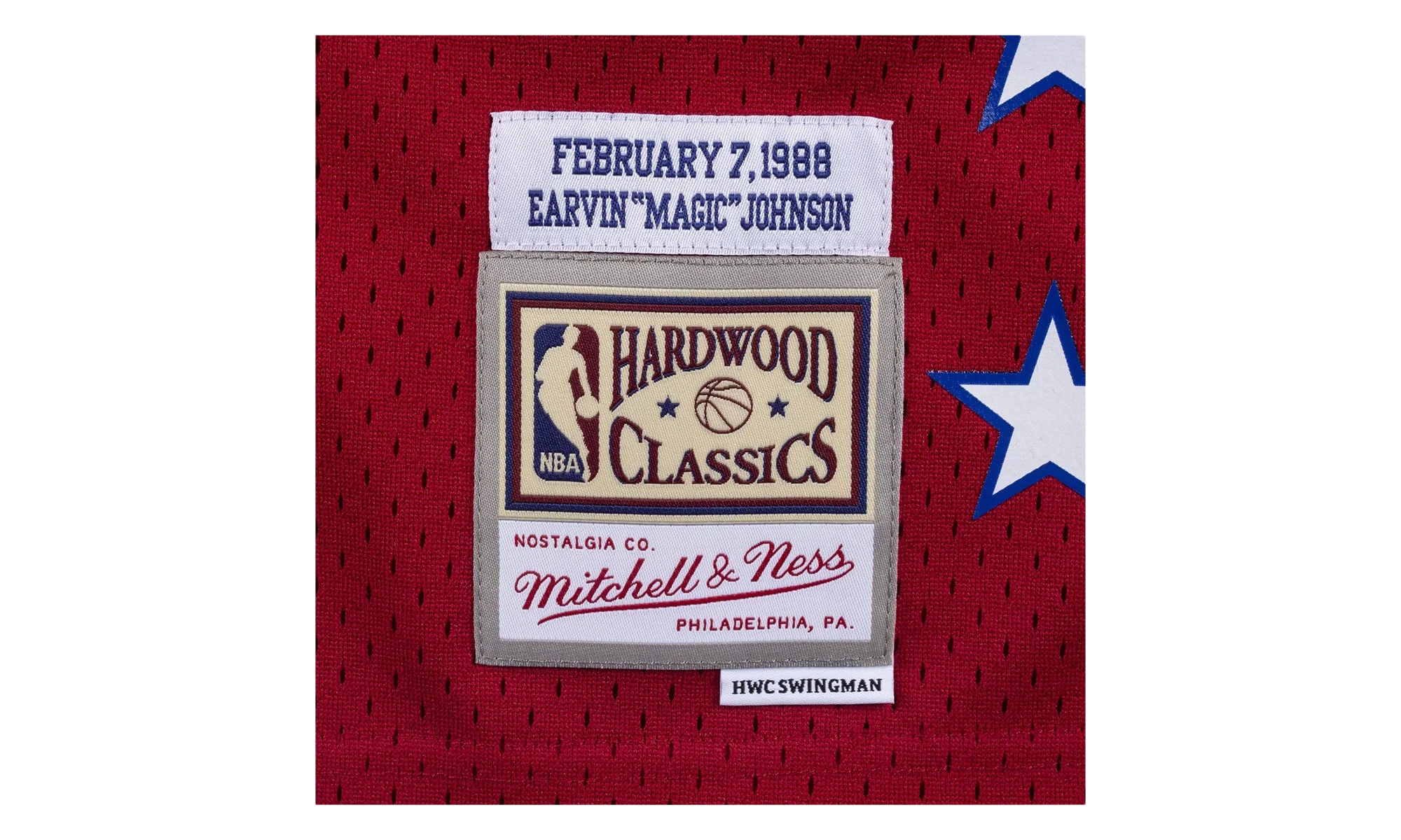 NBA Magic Johnson Rhinestone Swingman Jersey "1988 All-Star - Red" SMJYBW18018 ASWRED188EJH