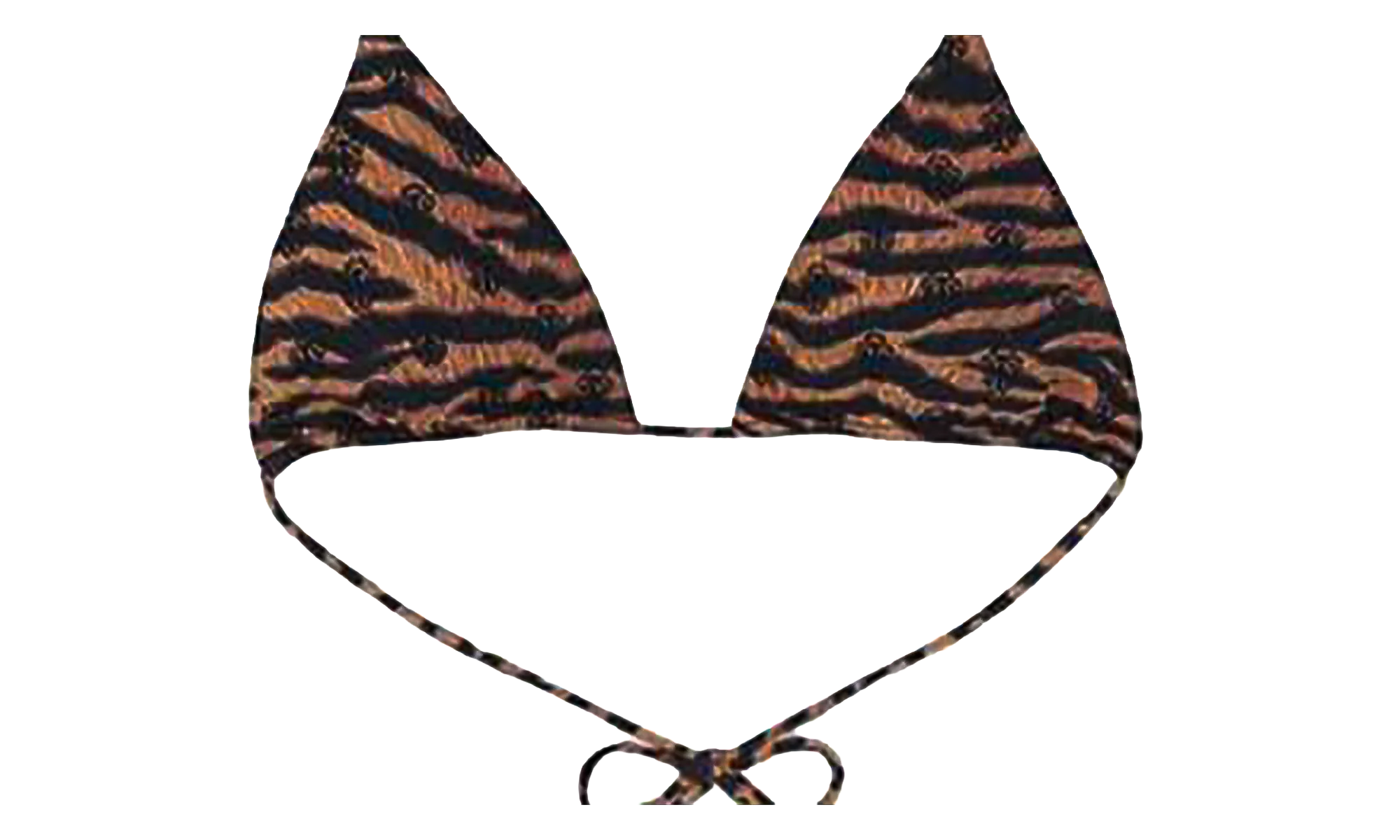 X DIB Orange Tiger Bikini top "Brown" CHRM1084