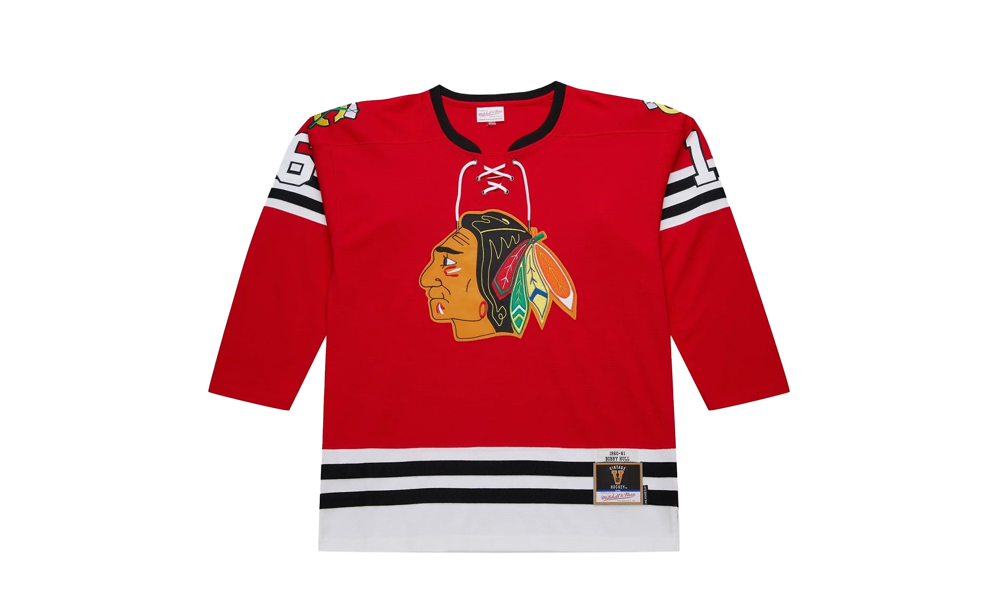 NHL Bobby Hull Dark Jersey "1960 Chicago Blackhawks - Scarlet" JY9065 CBHSCAR