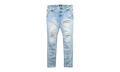 MX1 Grey Suede Patch Jeans "Clay Indigo" AMGSPJCI