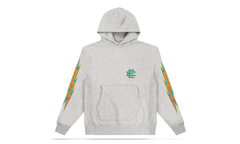 EE BASIC HOODIE "SS24 - Grey/Aqua Bolt" EE502