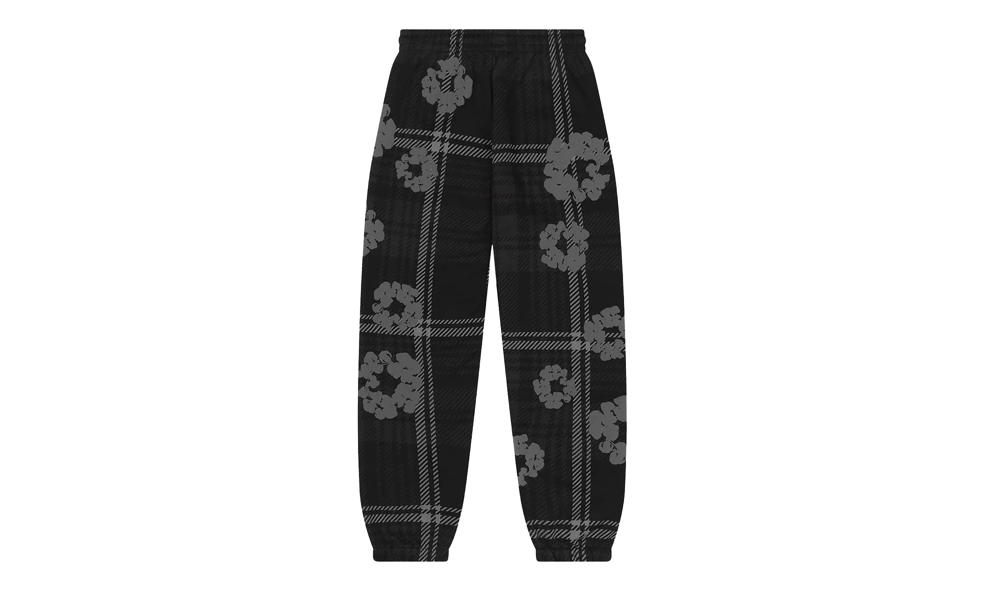 Plaid Cotton Wreath Sweatpants "Black" DT384