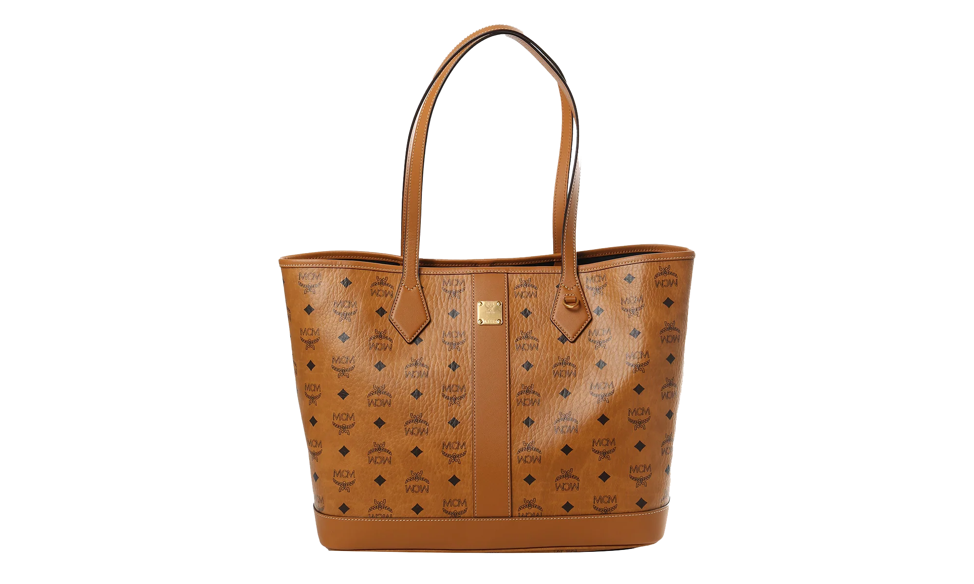 Medium Liz Shopper in Visetos "Cognac" MWPGSLR02CO001