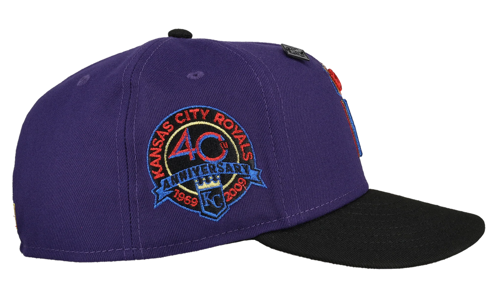 59FIFTY Kansas City Royals Trippy 40th Anniversary Patch Fitted Hat "Blue / Grey" 123451297206