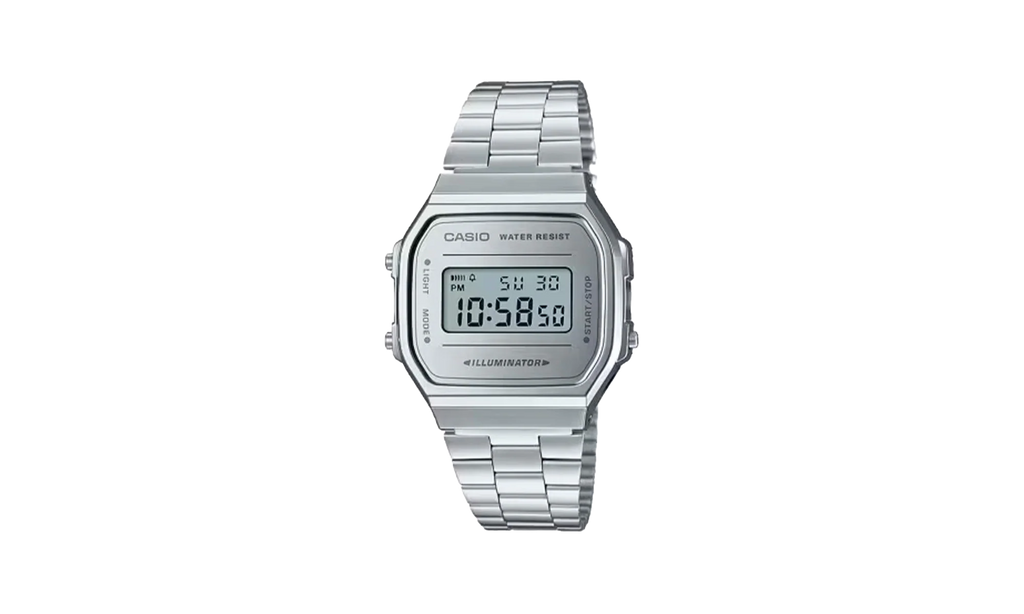 Vintage A168 Digital "Silver" A168WEM 7VT