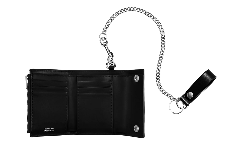 Leather Chain Wallet "SS25 - Black" SU27206
