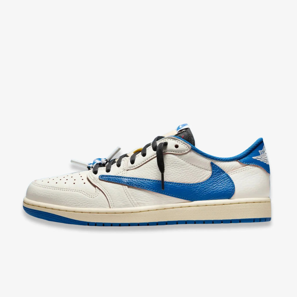Air Jordan 1 Low OG SP x Travis Scott x Fragment Design 'Sail / Military Blue' (2025)