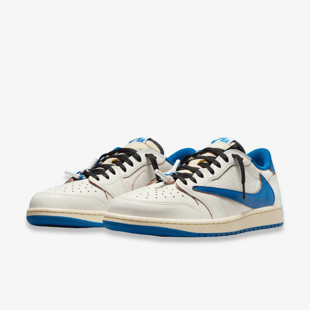 Air Jordan 1 Low OG SP x Travis Scott x Fragment Design 'Sail / Military Blue' (2025)