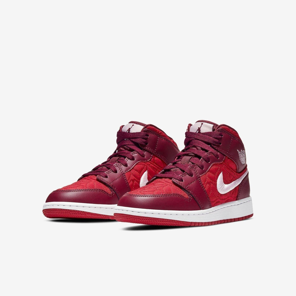 Air Jordan 1 Mid SE 'Red Quilt / Valentine's Day' (2020) (GS)