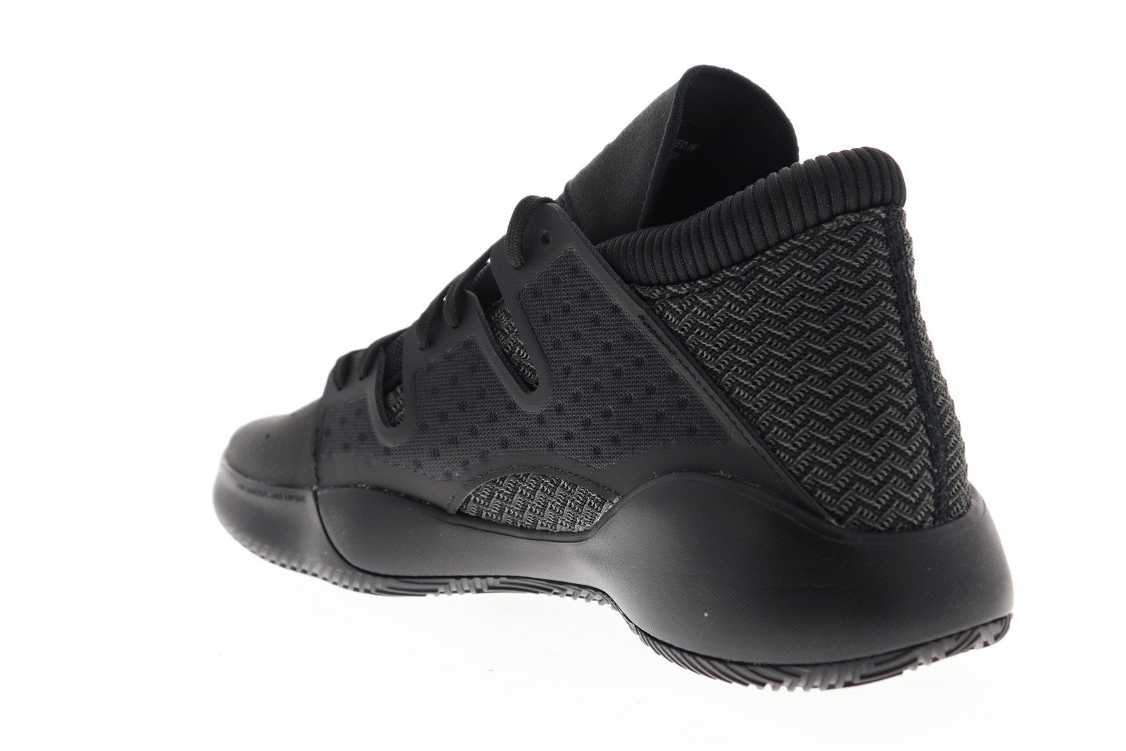 Pro Vision BB9303 Mens Black Canvas Mid Top Athletic Gym Basketball Shoes