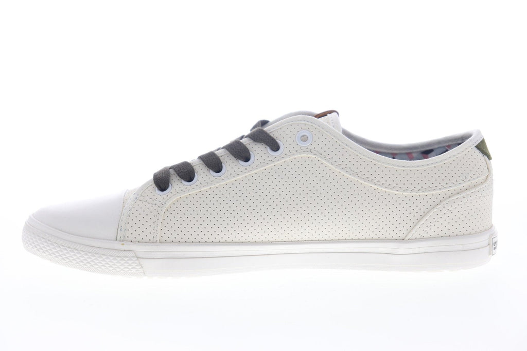 Ben Sherman Brayson Oxford BNM00063 Mens White Leather Lifestyle Sneakers Shoes