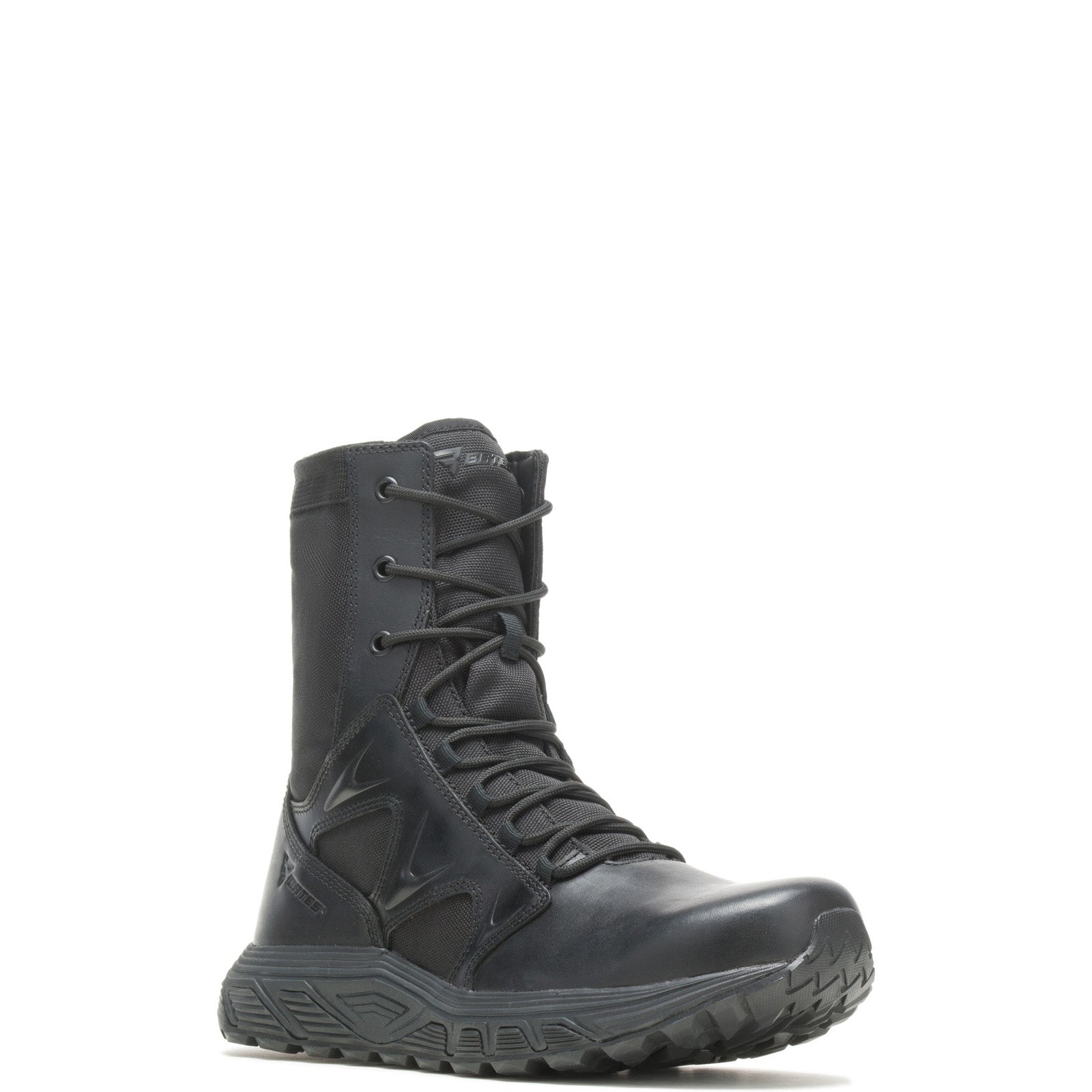 Bates Rush Tall Zip E01080 Mens Black Leather Lace Up Tactical Boots