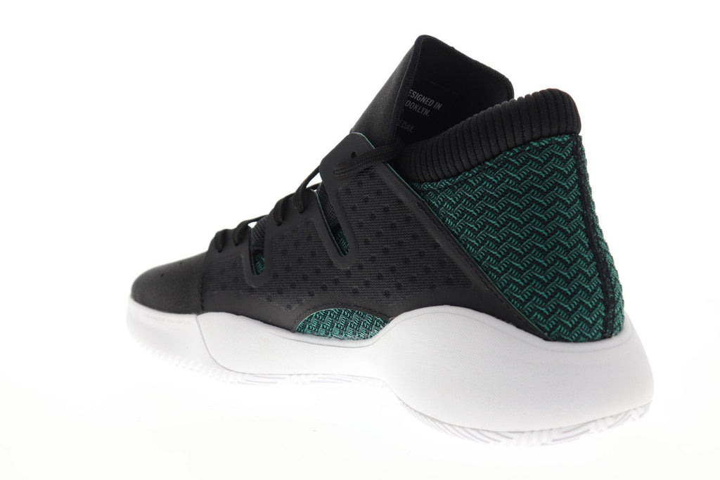 Pro Vision D96946 Mens Black Canvas Mid Top Athletic Gym Basketball Shoes