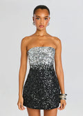 Midnight Contrast Mini Dress