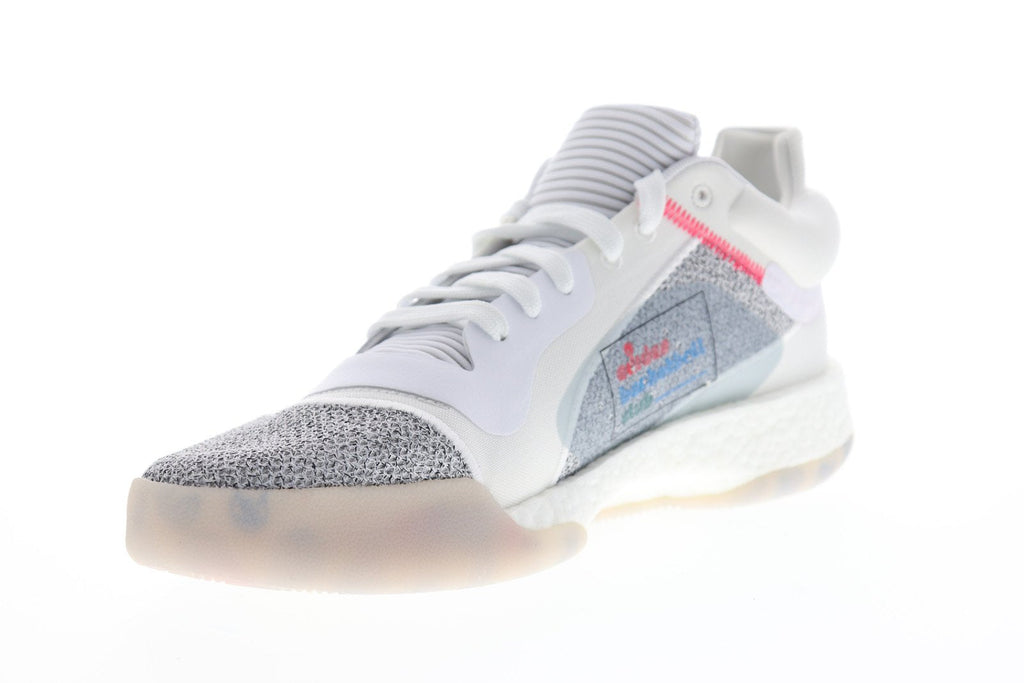 Marquee Boost Low G27745 Mens White Mid Top Athletic Gym Basketball Shoes