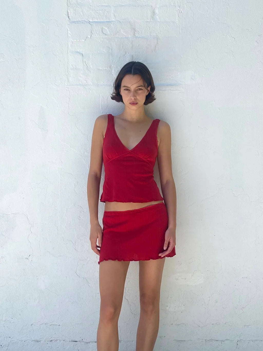 Scarlet Tie-Back Knit Top