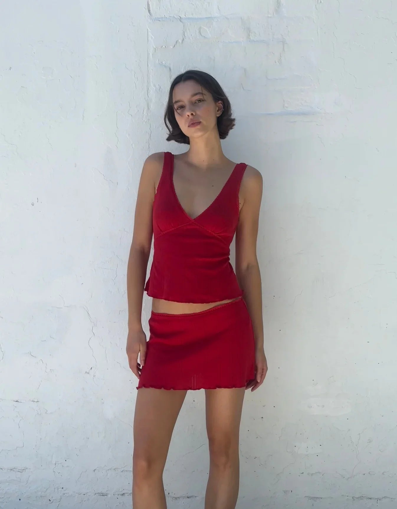 Scarlet Tie-Back Knit Top