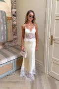 Ivory Élan Lace Satin Gown