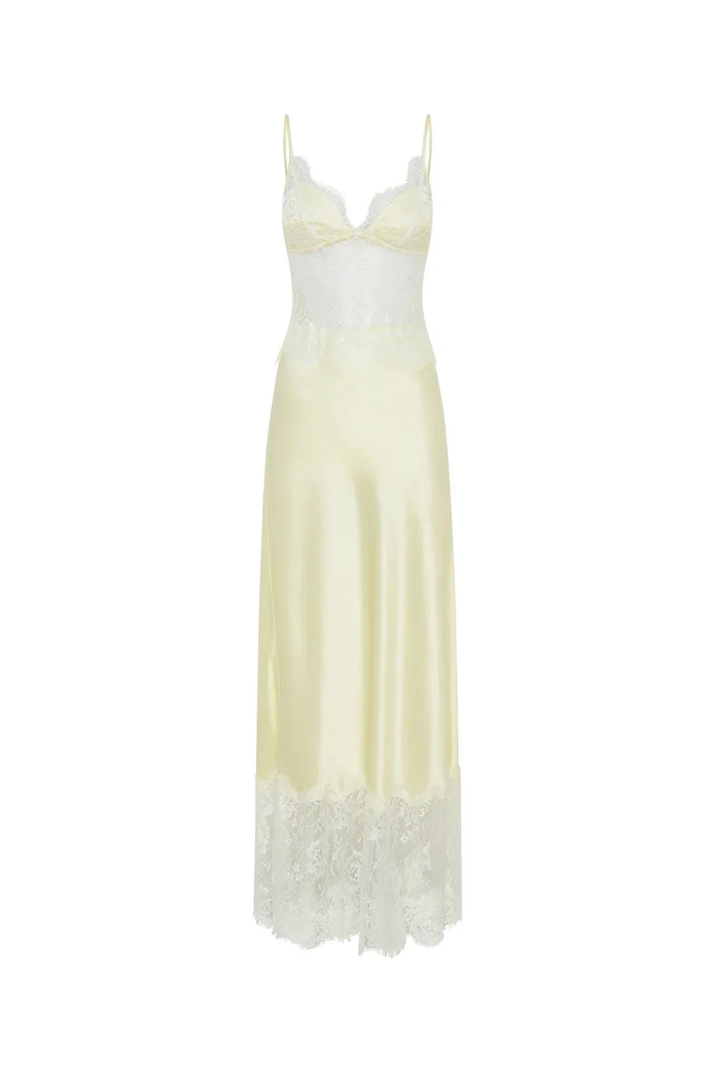 Ivory Élan Lace Satin Gown
