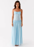 Azure Haven Tiered Maxi Dress