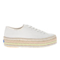 Triple Up Canvas Jute Pop Foxing Lace Up Sneakers